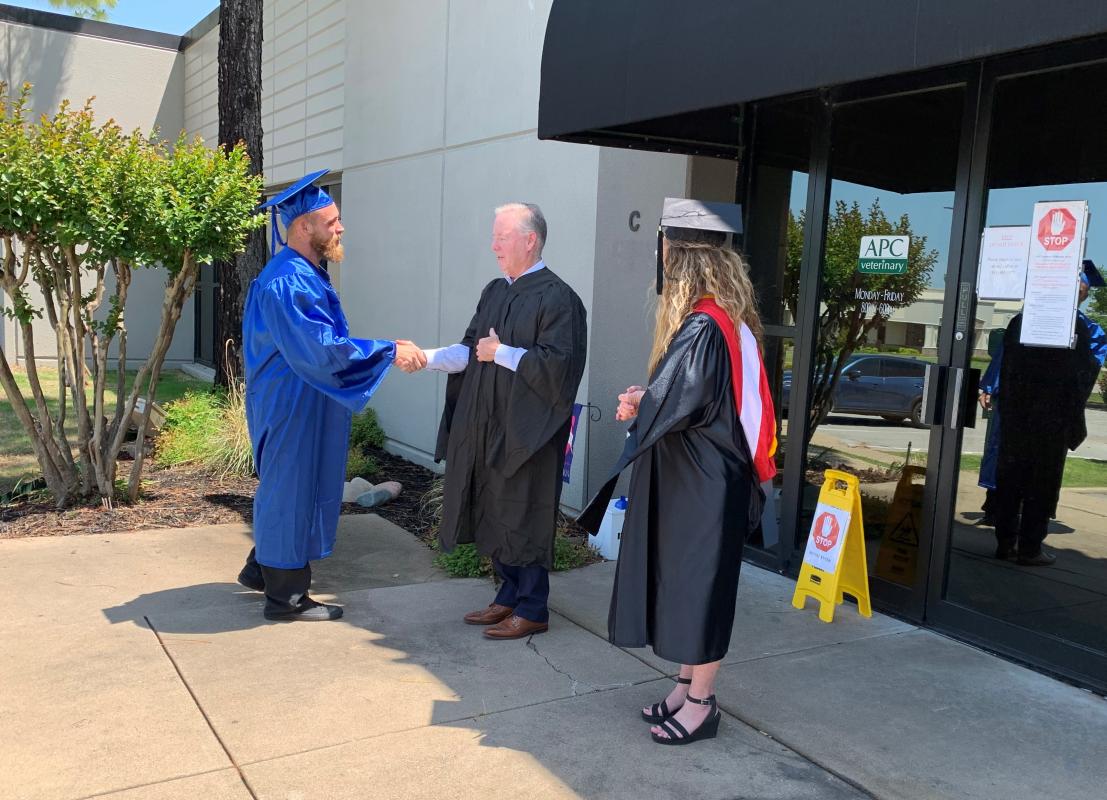 Amid the pandemic, a man his past to graduate